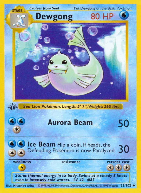 Dewgong, Base 025/102