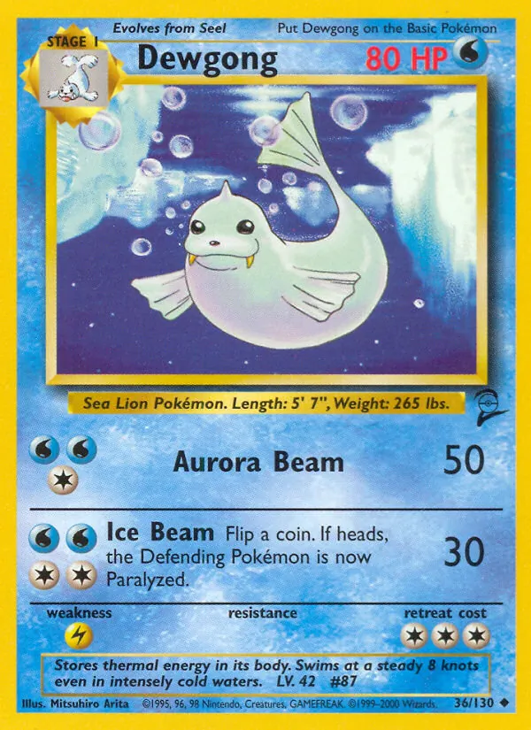 Dewgong, Base Set 2 036/130