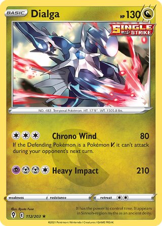 Dialga, Play! Pokémon Prize Pack Series One 112/203