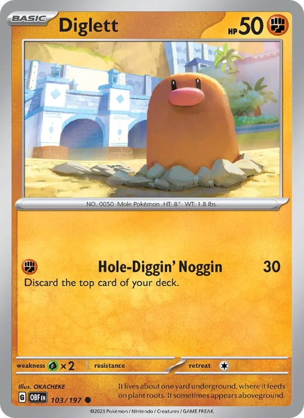Diglett, Obsidian Flames 103/197