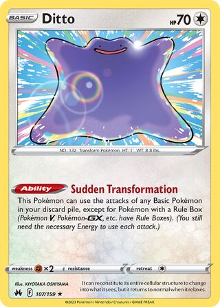 Ditto, Play! Pokémon Prize Pack Series Three 107/159