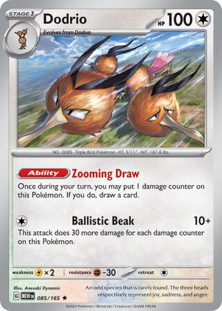 Dodrio, Play! Pokémon Prize Pack Series Five 085/165