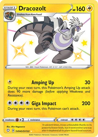 Dracozolt, Shining Fates SV045/SV122