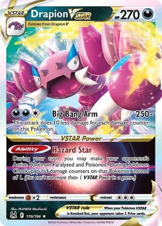 Drapion VSTAR, Play! Pokémon Prize Pack Series Three 119/196