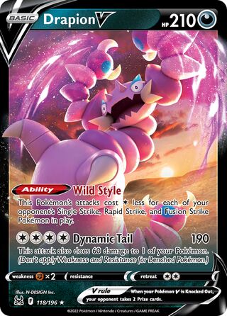 Drapion V, Play! Pokémon Prize Pack Series Three 118/196