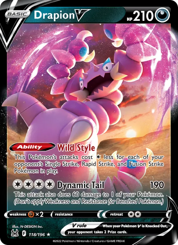 Drapion V, Lost Origin 118/196