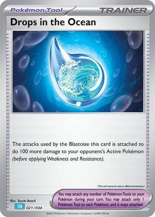 Drops in the Ocean, Pokémon TCG Classic (Blastoise) 021/034