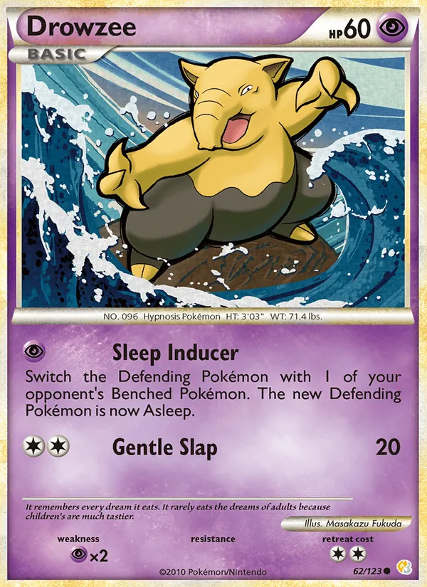 Drowzee, HeartGold & SoulSilver 062/123