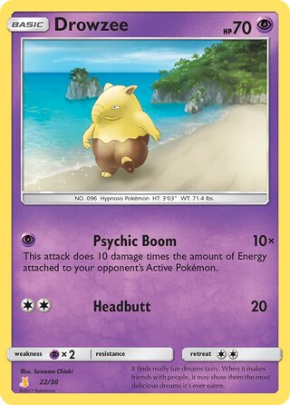 Drowzee, SM trainer Kit (Alolan Raichu) 022/030