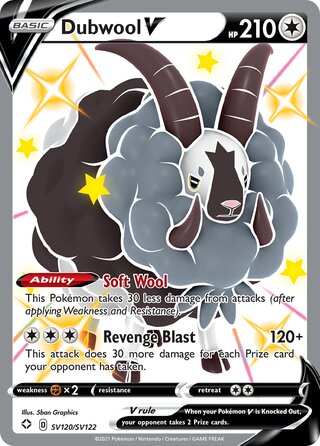 Dubwool V, Shining Fates SV120/SV122