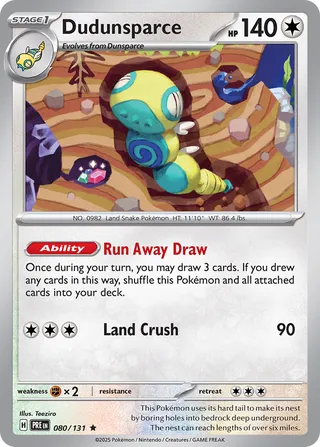 Dudunsparce, Prismatic Evolutions 080/131