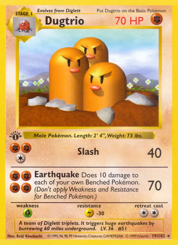 Dugtrio, Base 019/102