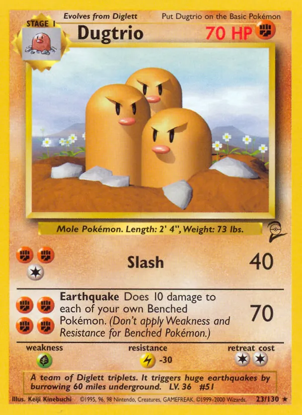 Dugtrio, Base Set 2 023/130