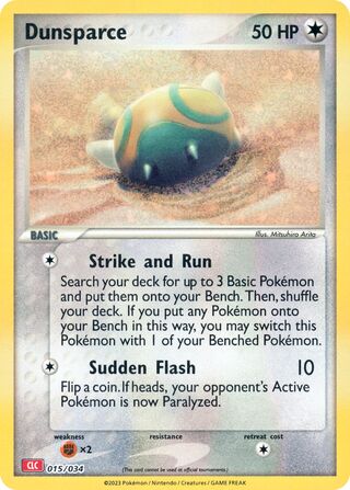 Dunsparce, Pokémon TCG Classic (Charizard) 015/034