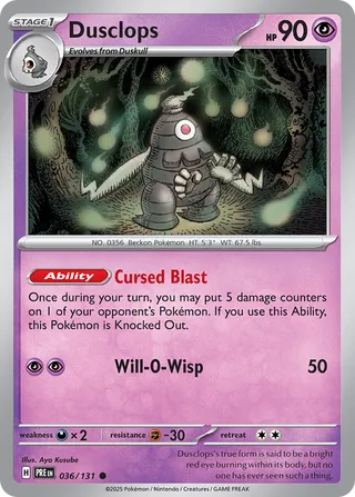 Dusclops, Prismatic Evolutions 036/131