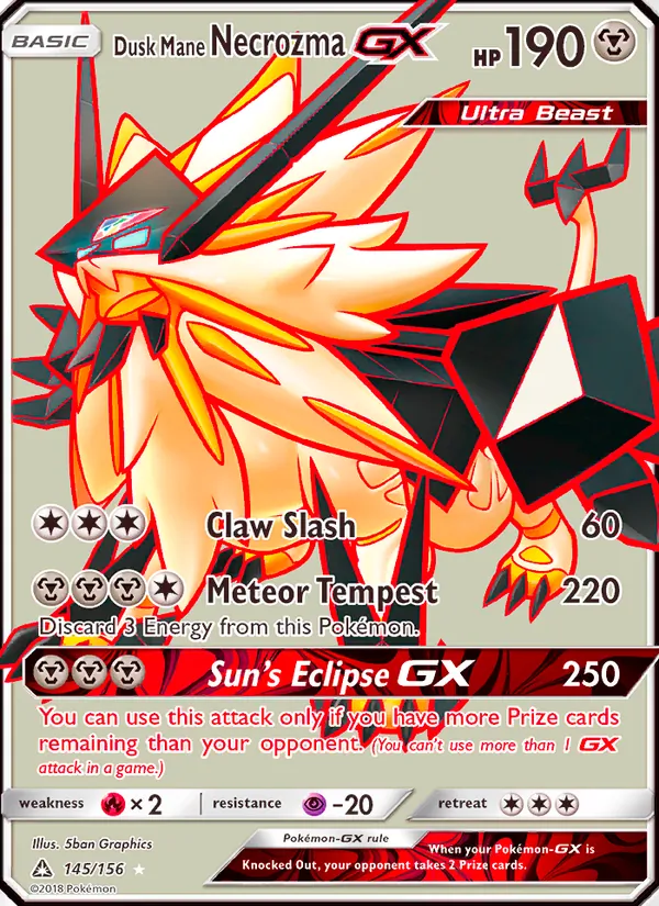 Dusk Mane Necrozma GX, Ultra Prism 145/156