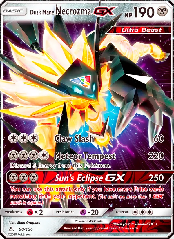 Dusk Mane Necrozma GX, Ultra Prism 090/156