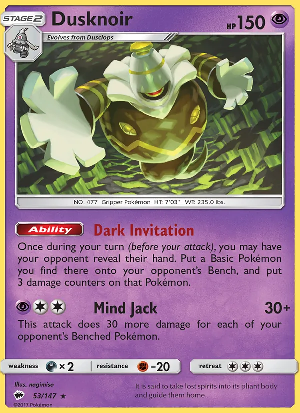 Dusknoir, Burning Shadows 053/147