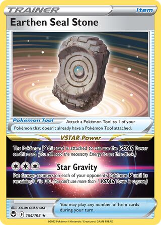 Earthen Seal Stone, Play! Pokémon Prize Pack Series Three 154/195