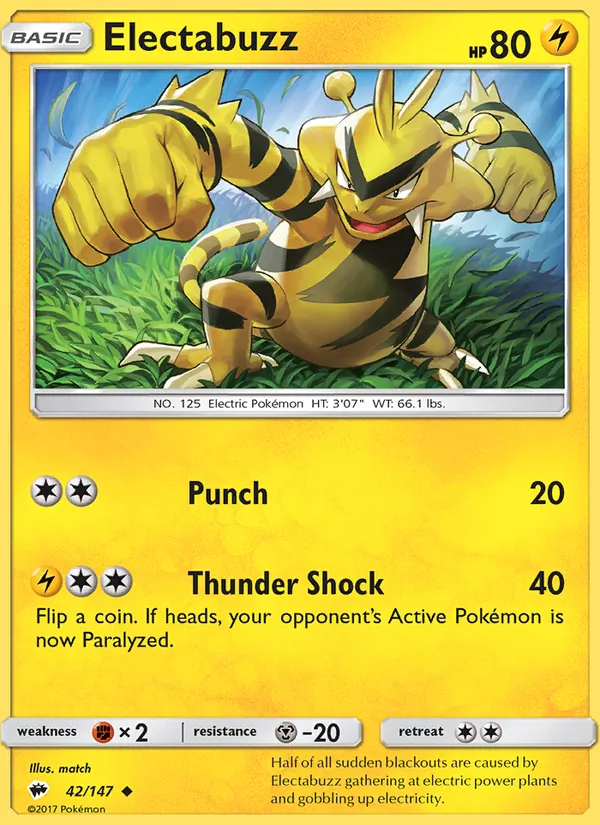Electabuzz, Burning Shadows 042/147