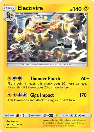 Electivire, Battle Academy 2020 (Pikachu) 043/147