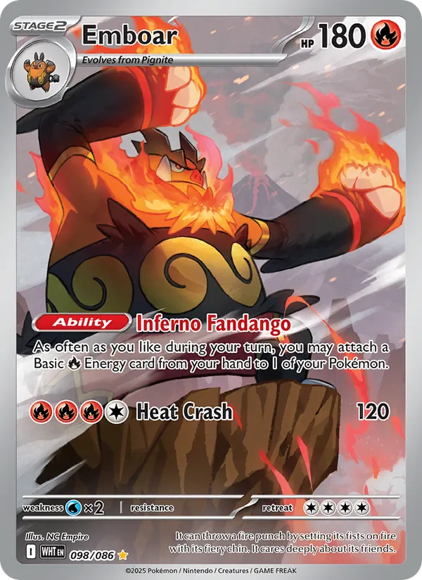 Emboar, White Flare 098/086