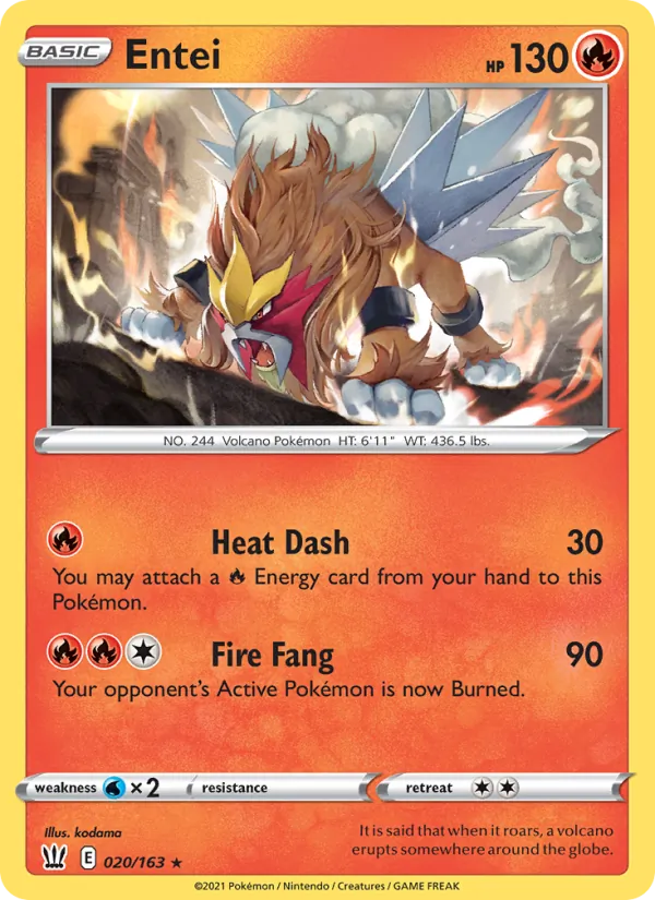 Entei, Battle Styles 020/163