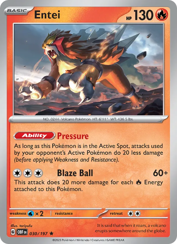 Entei, Obsidian Flames 030/197
