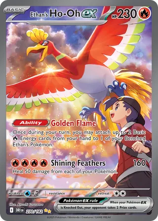 Ethan's Ho-Oh EX, Destined Rivals 230/182