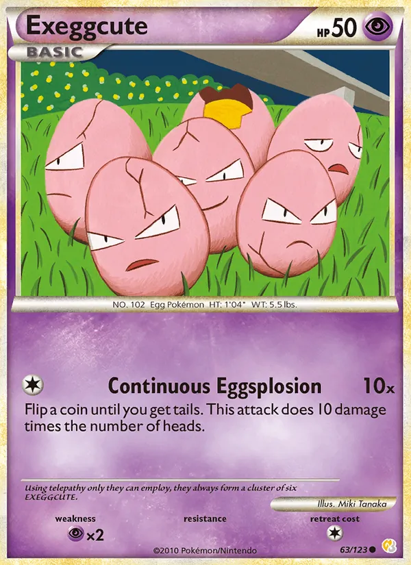Exeggcute, HeartGold & SoulSilver 063/123