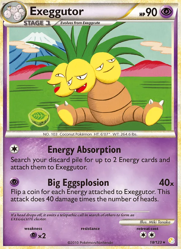 Exeggutor, HeartGold & SoulSilver 018/123