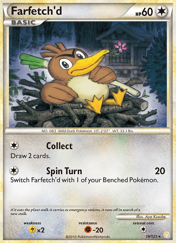 Farfetch'd, HeartGold & SoulSilver 019/123
