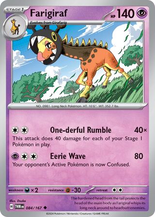 Farigiraf, Play! Pokémon Prize Pack Series Six 084/167