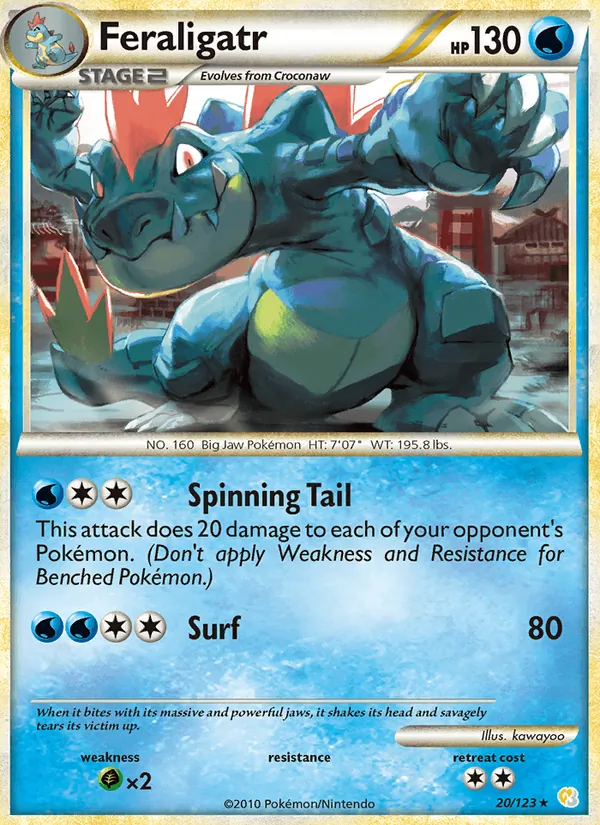 Feraligatr, HeartGold & SoulSilver 020/123