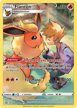 Flareon, Brilliant Stars Trainer Gallery TG01/30