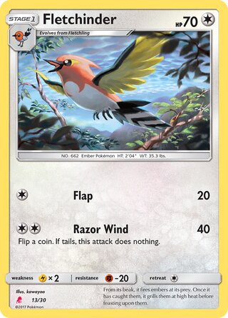 Fletchinder, SM trainer Kit (Lycanroc) 013/030