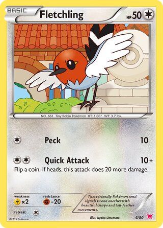Fletchling, XY trainer Kit (Latias) 004/030