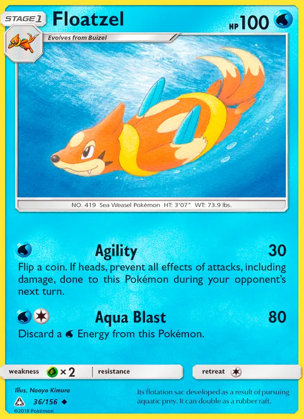 Floatzel, Ultra Prism 036/156