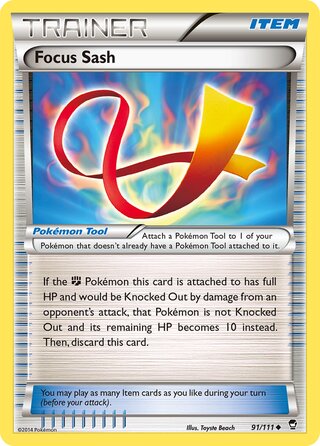 Focus Sash, WC Deck 2015 (Primal Groudon) 091/111