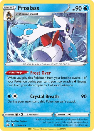 Froslass, Play! Pokémon Prize Pack Series One 036/198