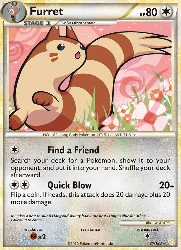 Furret, HeartGold & SoulSilver 021/123