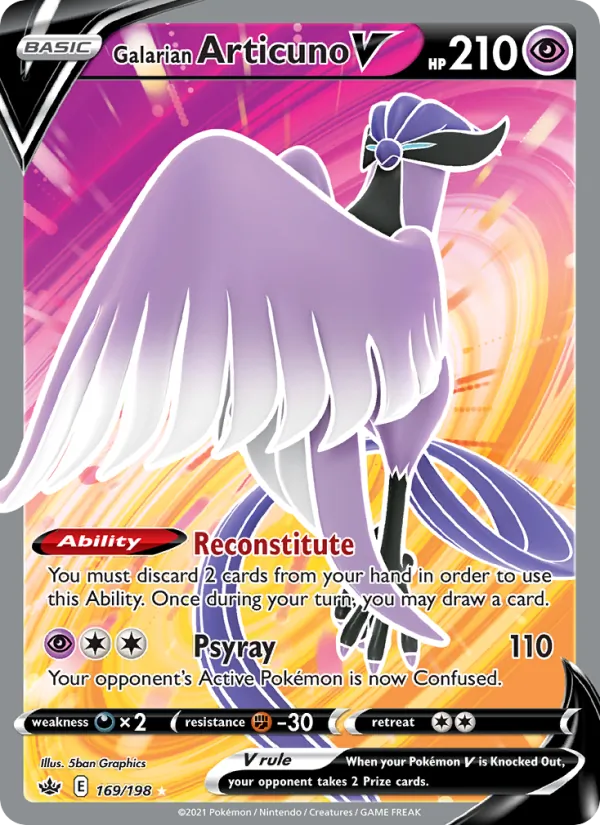 Galarian Articuno V, Chilling Reign 169/198