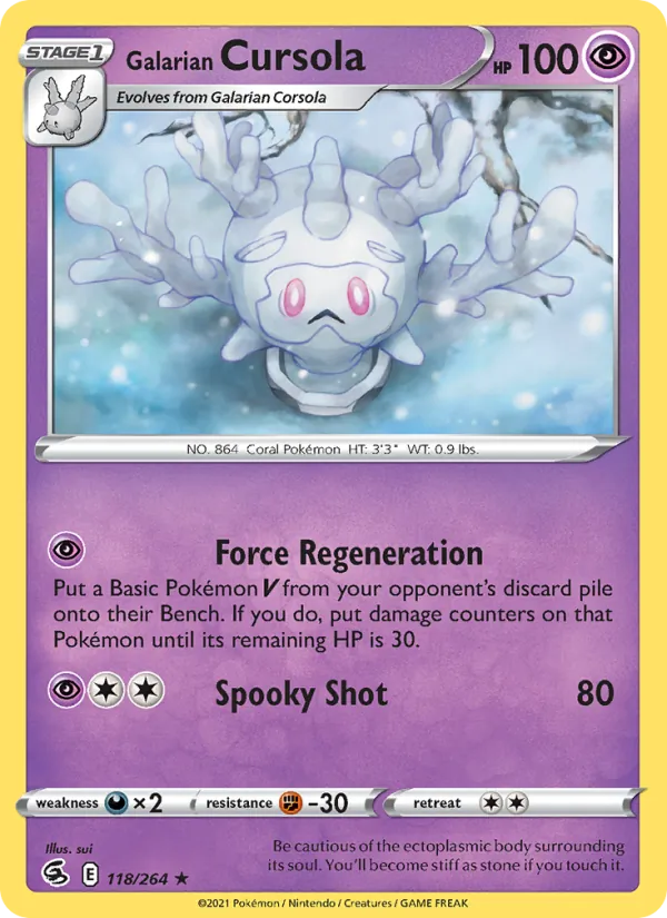 Galarian Cursola, Fusion Strike 118/264