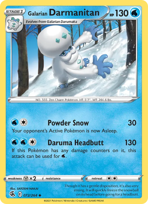 Galarian Darmanitan, Fusion Strike 072/264