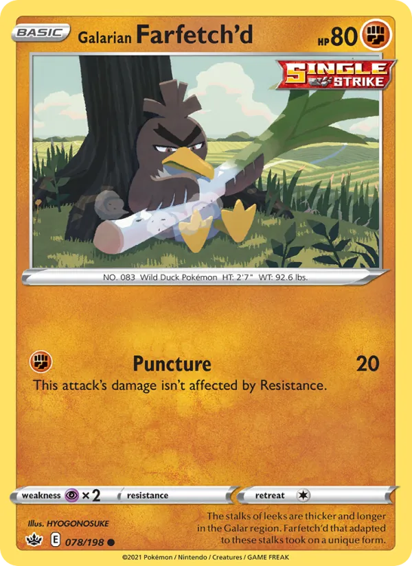 Galarian Farfetch'd, Chilling Reign 078/198