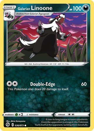Galarian Linoone, Battle Academy 2022 (Eevee) 036/073