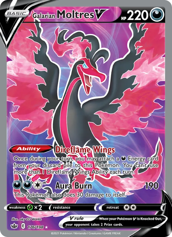 Galarian Moltres V, Chilling Reign 176/198