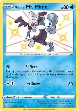 Galarian Mr. Mime, Shining Fates SV020/SV122