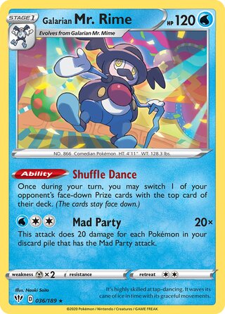 Galarian Mr. Rime, Play! Pokémon Prize Pack Series One 036/189