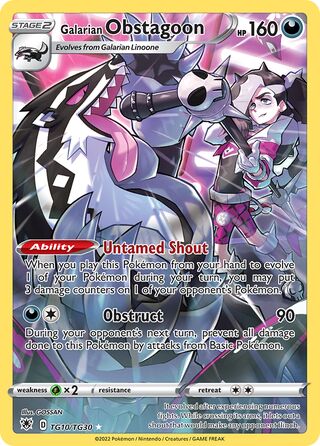 Galarian Obstagoon, Astral Radiance Trainer Gallery TG10/30